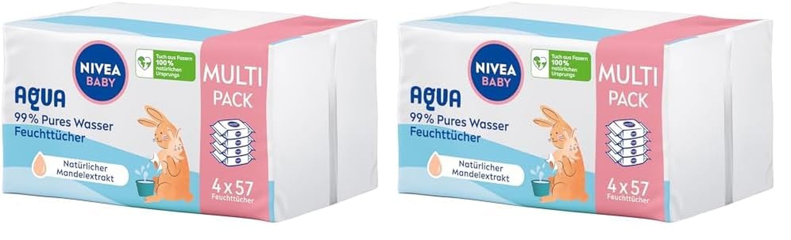 Șervețele umede NIVEA Baby Aqua 4x57 bucăți