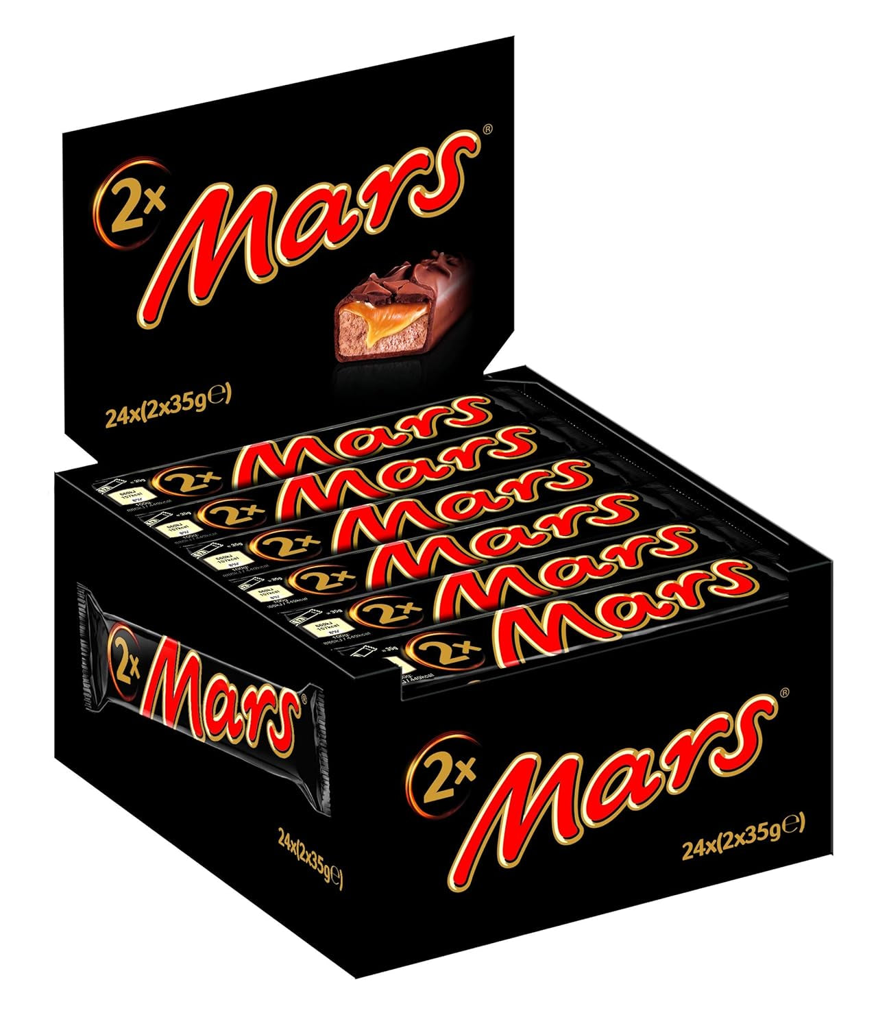 Batoane de ciocolată Mars, cu caramel, nuga și ciocolată cu lapte, 32 pachete x 51g