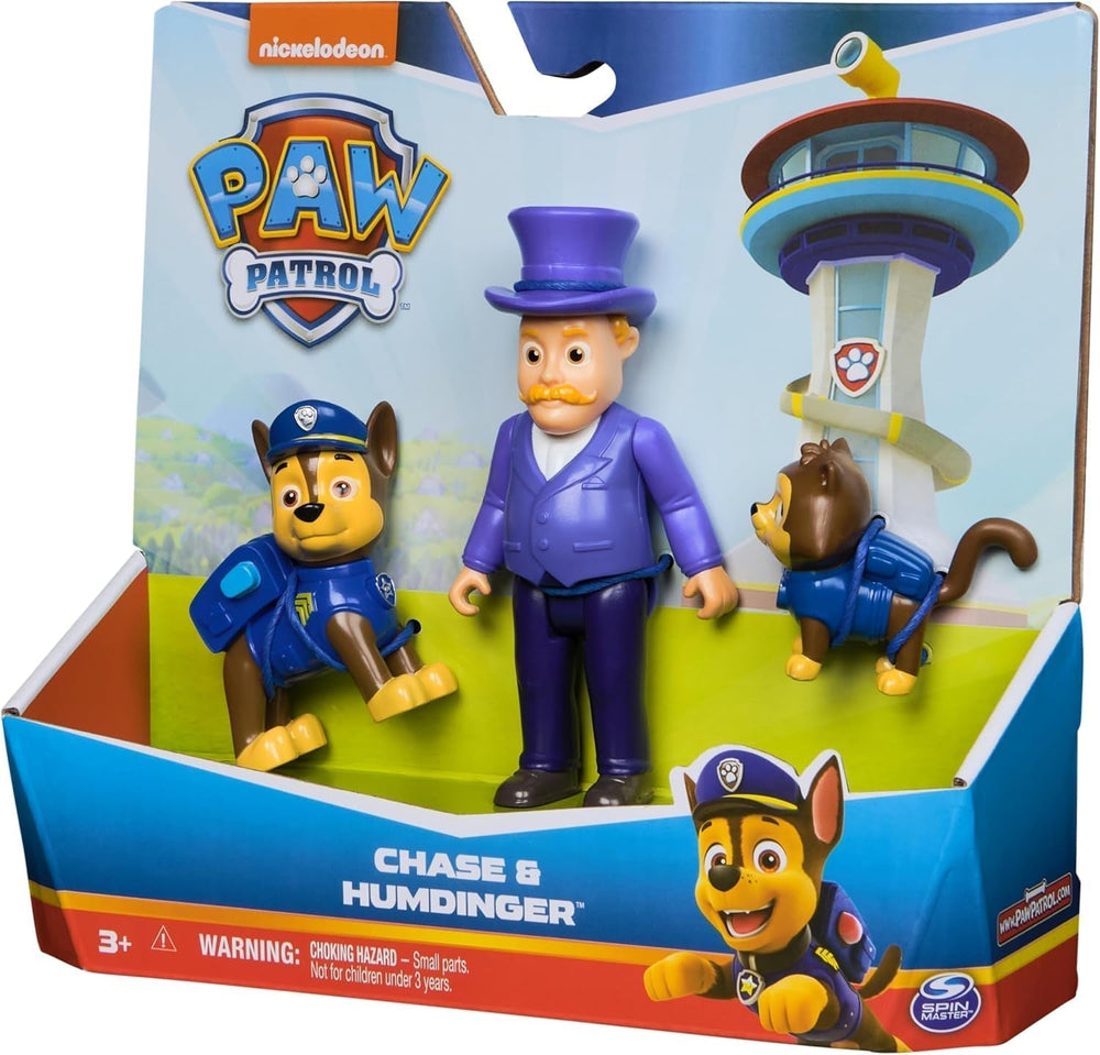 PAW PATROL Hero Pups – Actionfiguren-Set mit 1 Chase Dog-Figur, 1 Chaos Cat-Figur und 1 Besserwisser-Bürgermeister-Figur, Spielzeug geeignet für Actionfiguren ab 3 Jahren Naty Shop