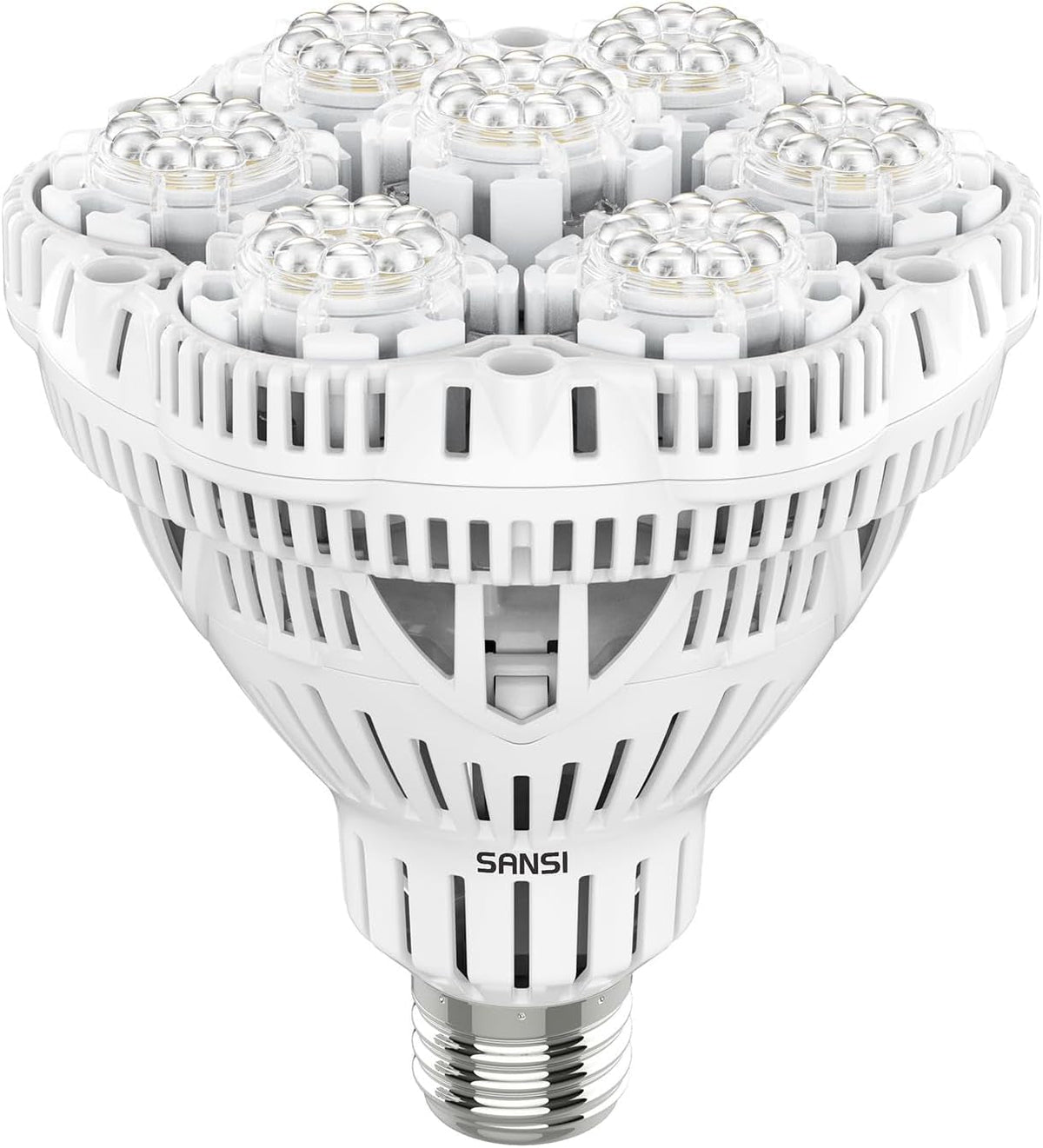 Lampă LED SANSI 36W cu spectru complet E27 pentru plante de interior, lampă LED de creștere cu lămpi de creștere PPFD ridicat pentru seră, grădină, flori, legume, hidroponică, dimensiune Ø11.5 * 13.3cm