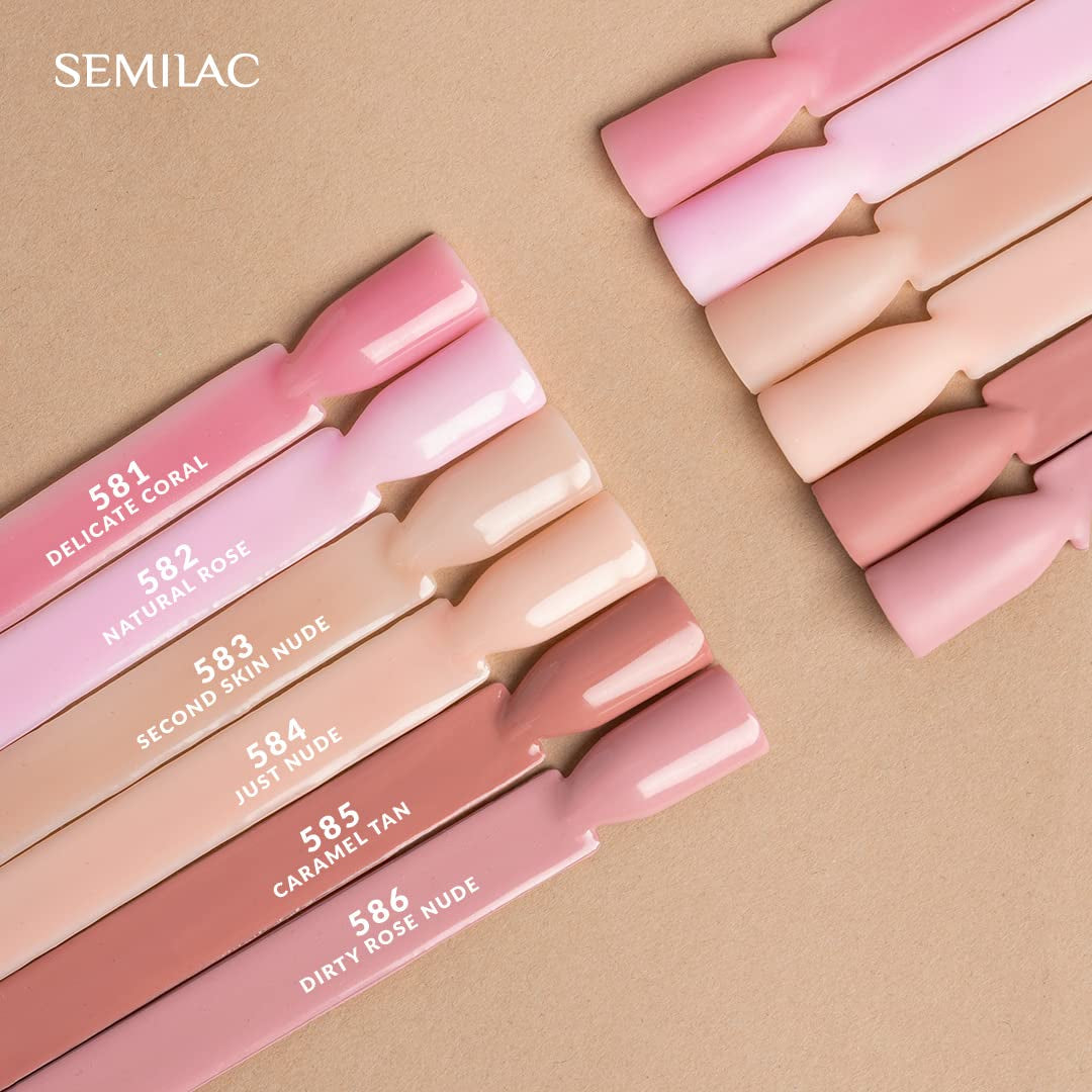 Oja UV Semilac Hybrid 582 Natural Rose 7ml Colecția Naked Nails
