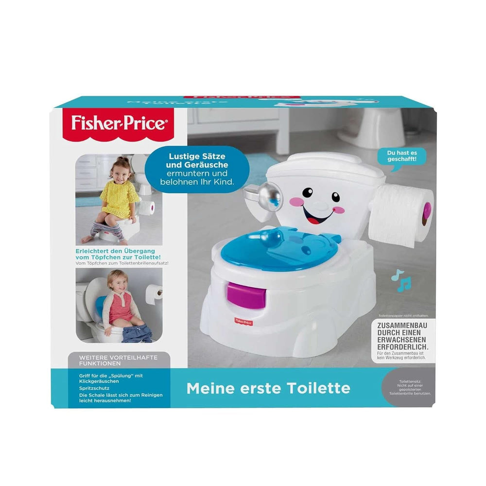 Fisher-Price Meine Erste Toilette, Baby Töpfchen, Mit Musik & Lustigen Sätzen, Tragbare Baby Toilette, Abnehmbarer Toilettenaufsatz, Deutsche Version, Ab 1 Jahr, P4326 Accessories Food and Breastfeeding Bebe Naty Shop