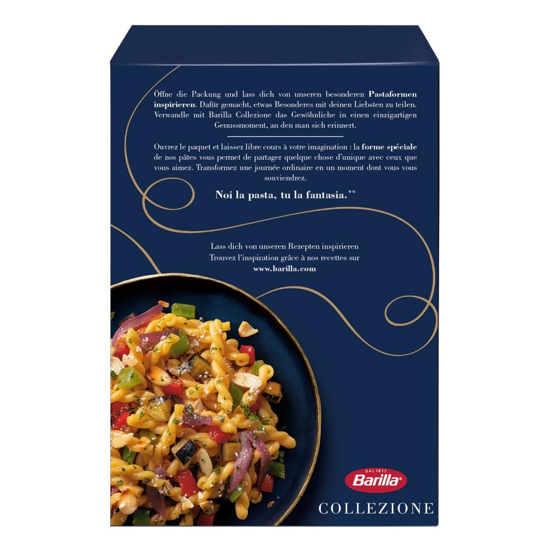 Pasta Barilla Collezione Fusilli kurze Stücke, (1 x 500 g)