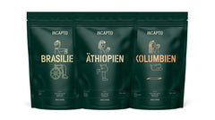Incapto Best Sellers Set Spezialitäten-Kaffeebohnen | Herkunft - Kolumbien, Brasilien und Äthiopien | Specialty Coffee +80 Punkte SCA | 3 Pakete à 500g