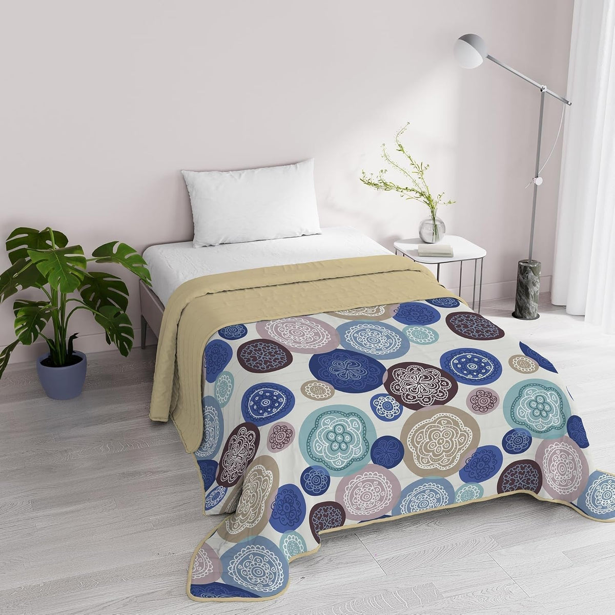 Lenjerie de pat italiană Fantasy, microfibră, pentru vară, 1,5 paturi, Murrine Plapumi si pilote Naty Shop Murrine 1 Posto E Mezzo