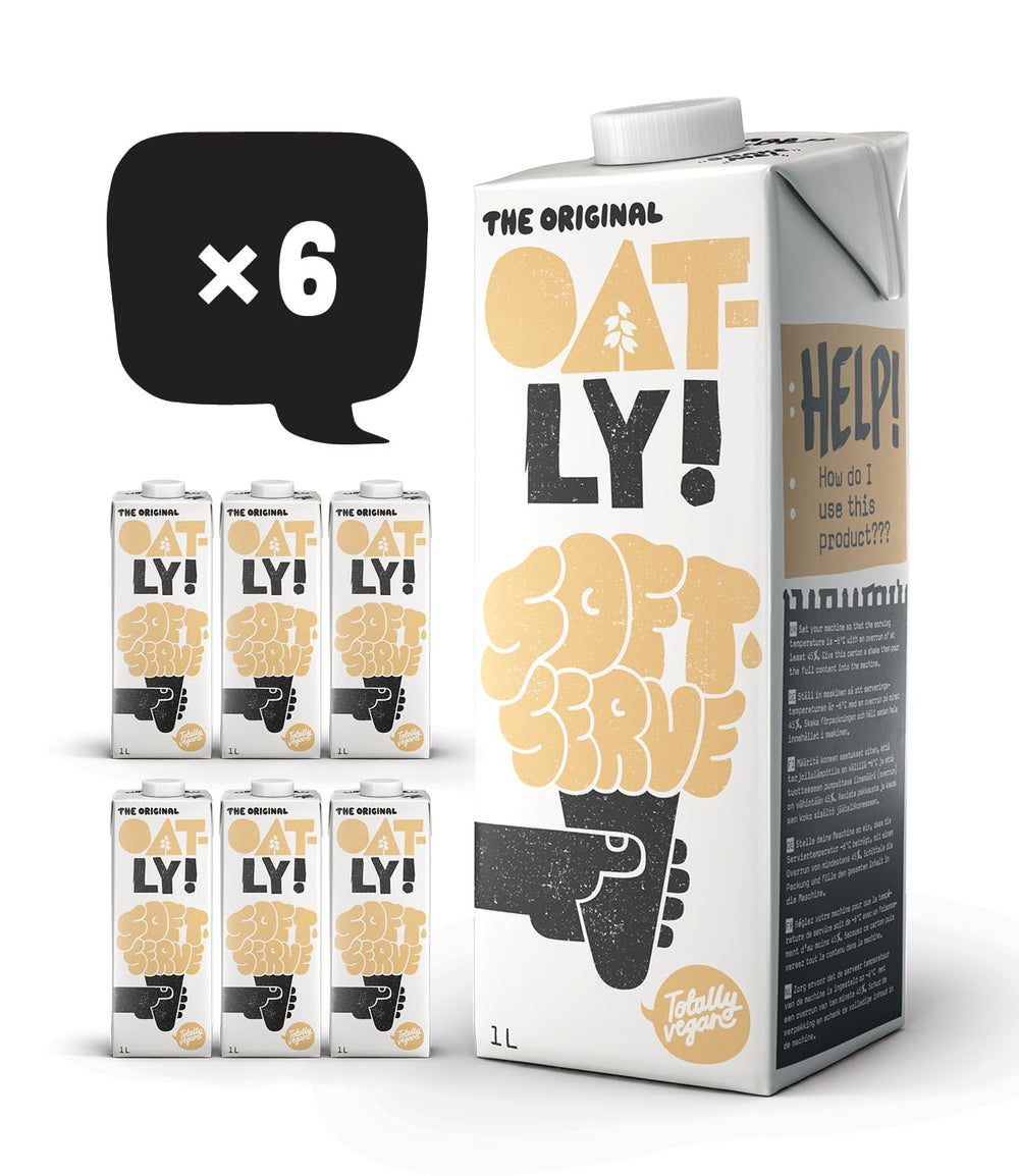 Oatly Soft Serve Mix zur Herstellung von Softeis auf pflanzlicher Basis in der Eismaschine 1L, (6er-Pack)