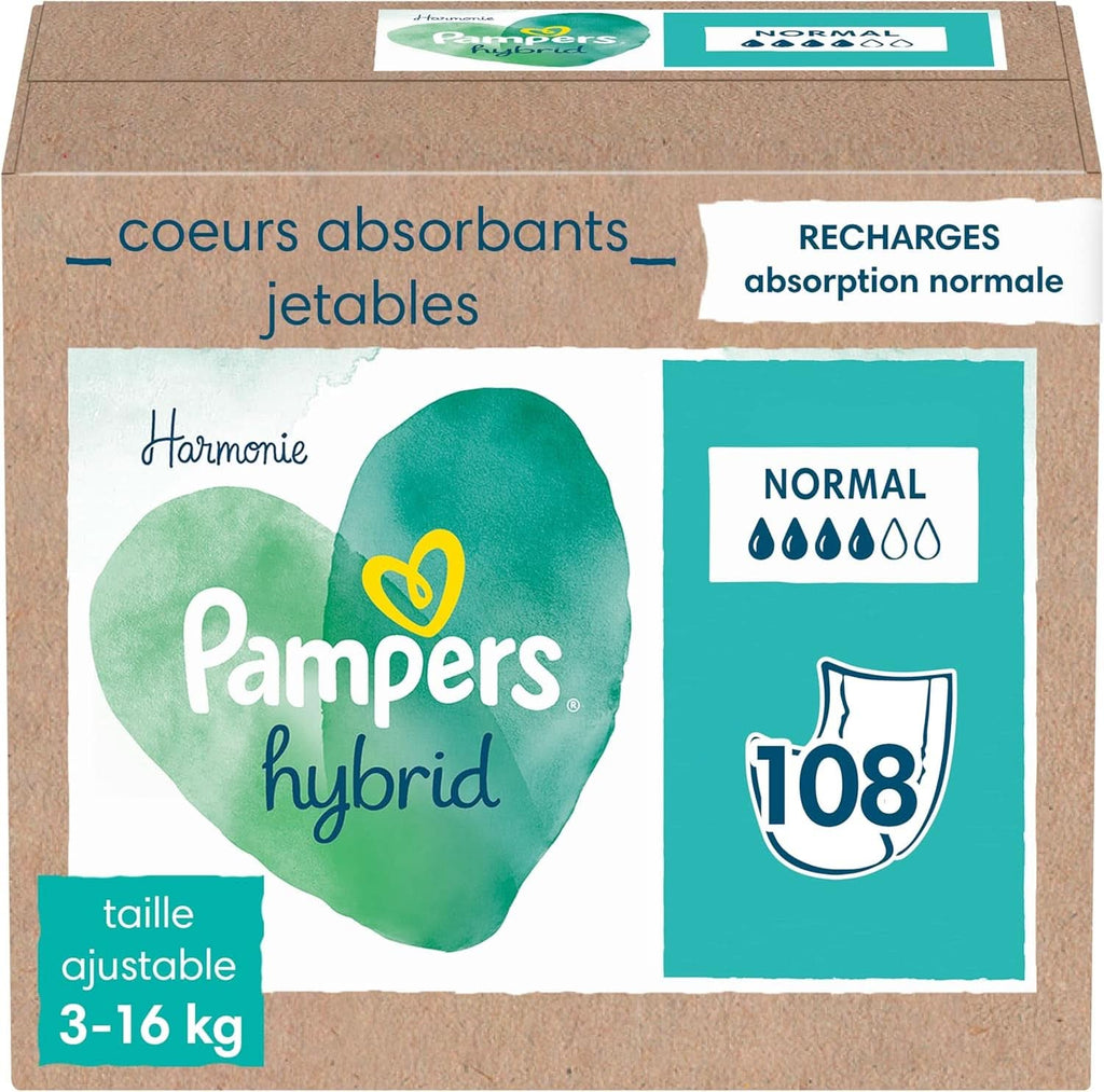Pampers Hybrid, Harmonie (versiunea clasica), 3 - 16 Kg, Mama si Copilul Naty Shop 108 bucăți (1 pachet)