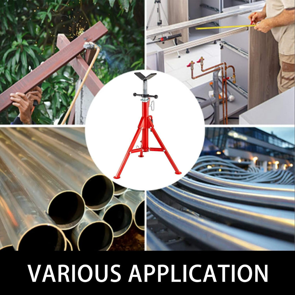 Suport pentru furtun VEVOR 4500 lbs Suport pentru furtun cu cap în V pentru susținerea furtunului în timpul înfiletării, reglabil pe înălțime până la 132 cm