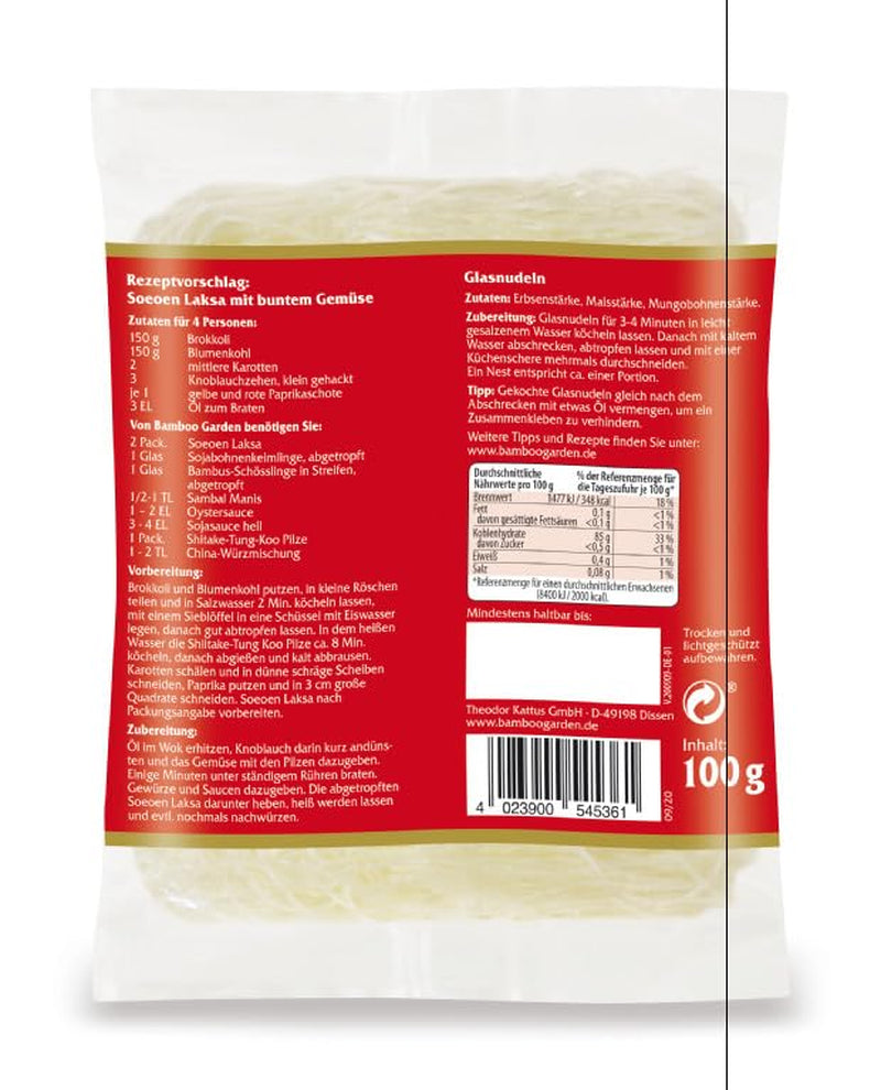 Bamboo Garden Soeoen Laksa Glasnudeln, 100g