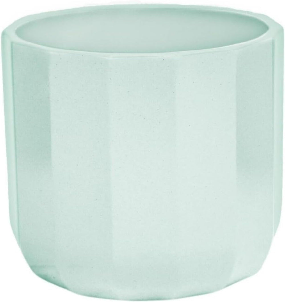 Ghiveci ceramic, model geometric în formă de lămâie, 12 x 12 cm