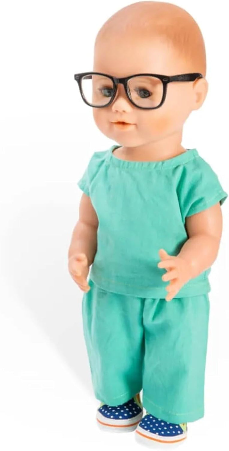 Heless 1653 - Bekleidungs-Set für Puppen, 4 teiliges Arzt-Outfit mit Hose, Hemd, Arztkittel und Stethoskop, Größe 28 - 35 cm