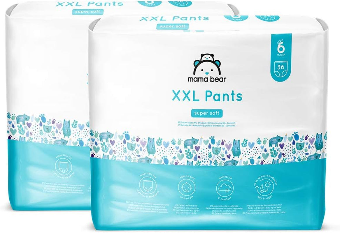 Marcă Amazon: Scutece Mama Bear Pull-Up XXL, mărimea 6 (18-30 kg), 72 de bucăți (2 pachete a câte 36)