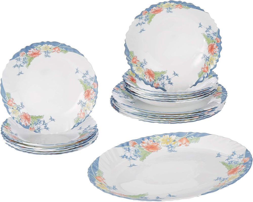 Florine Tafelservice Mit Blumen, Glas, Mehrfarbig, 33 X 33 X 31 Cm Tableware Sets Naty Shop Default Title