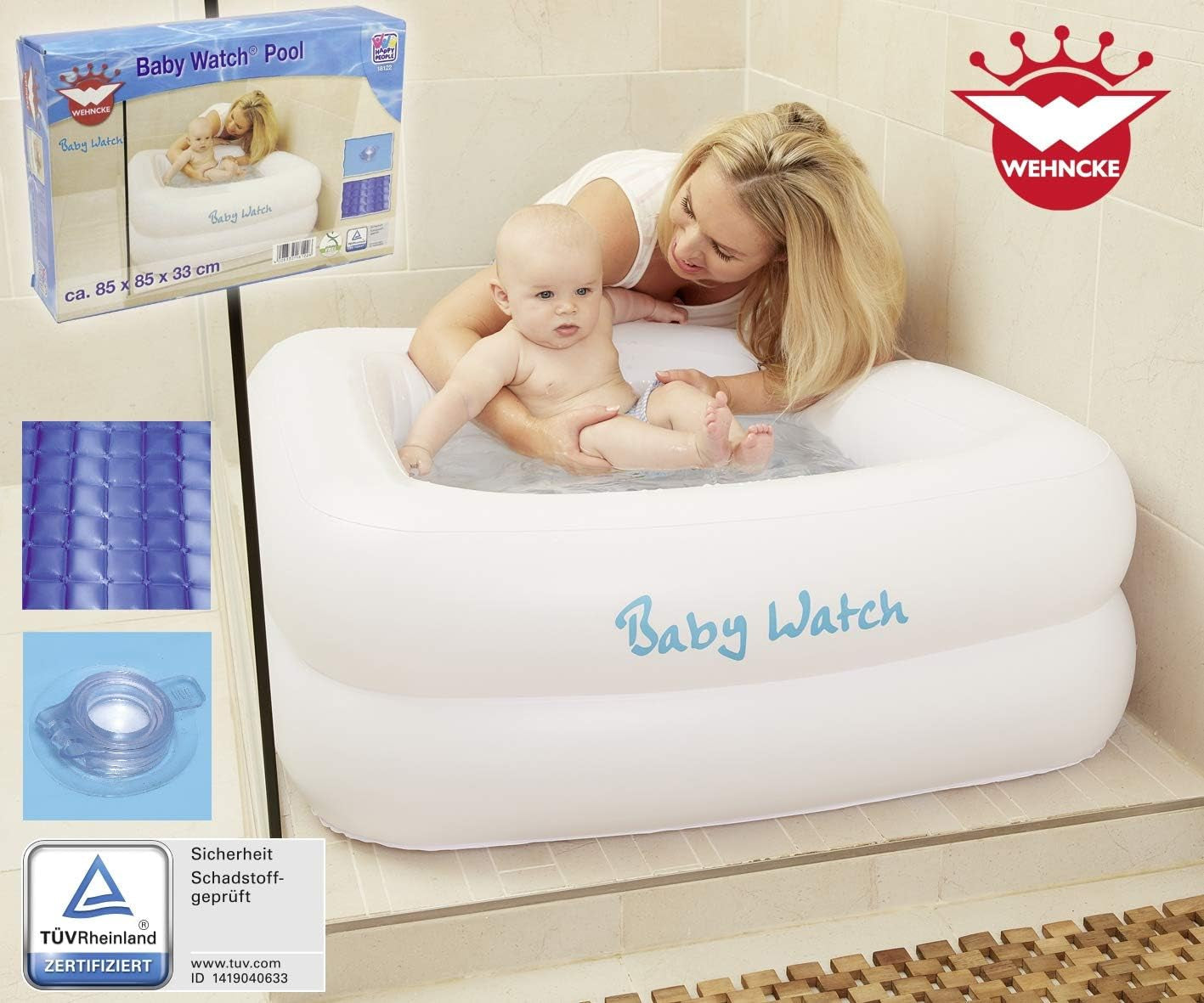18122 Piscină pentru copii - 18122 Piscină pentru copii Babywatch, Alb, 85 x 33 x 85 cm, Alb