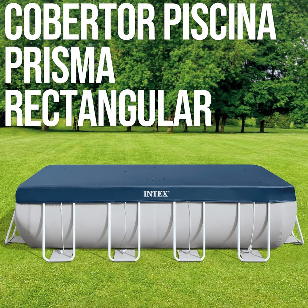 Prelată dreptunghiulară pentru piscină Intex 28037 - Prelată pentru piscină - 389 x 184 cm - Pentru piscine cu cadru dreptunghiular