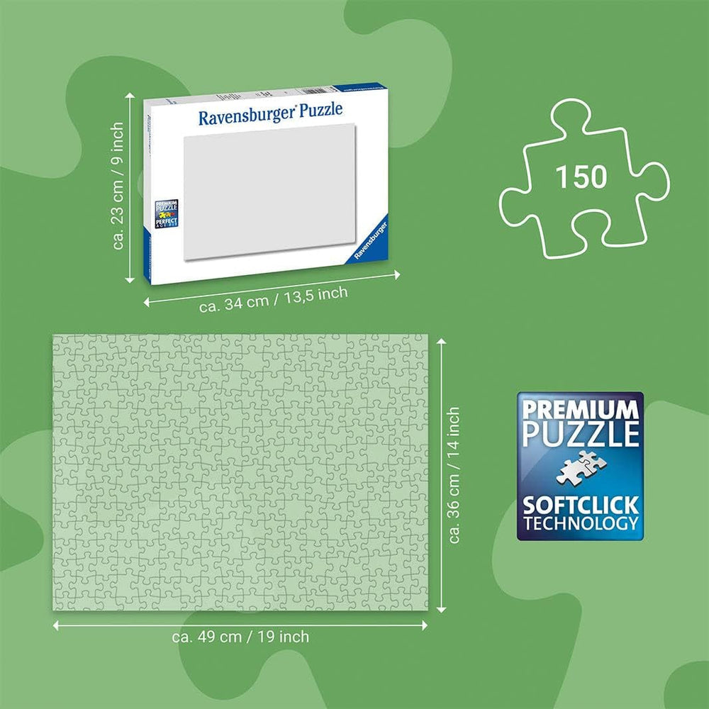 Ravensburger children's puzzle 13411 - Creaturi marine pe reciful de corali - De ce? De ce? De ce? Puzzle 150 piese XXL + poster de cunoștințe, pentru copii de la 7 ani Puzzle Naty Shop