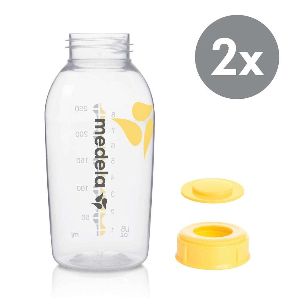 Medela Babyflaschen zur Aufbewahrung von Muttermilch | BPA-frei | Packung mit 2 × 250 ml Babynahrung und Stillzubehör Naty Shop