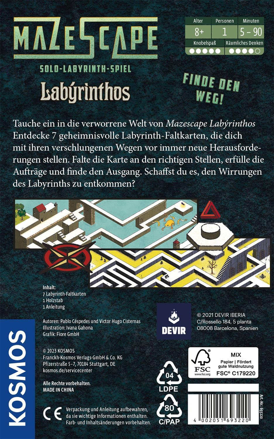 Kosmos Mazescape Labyrinth: Joc