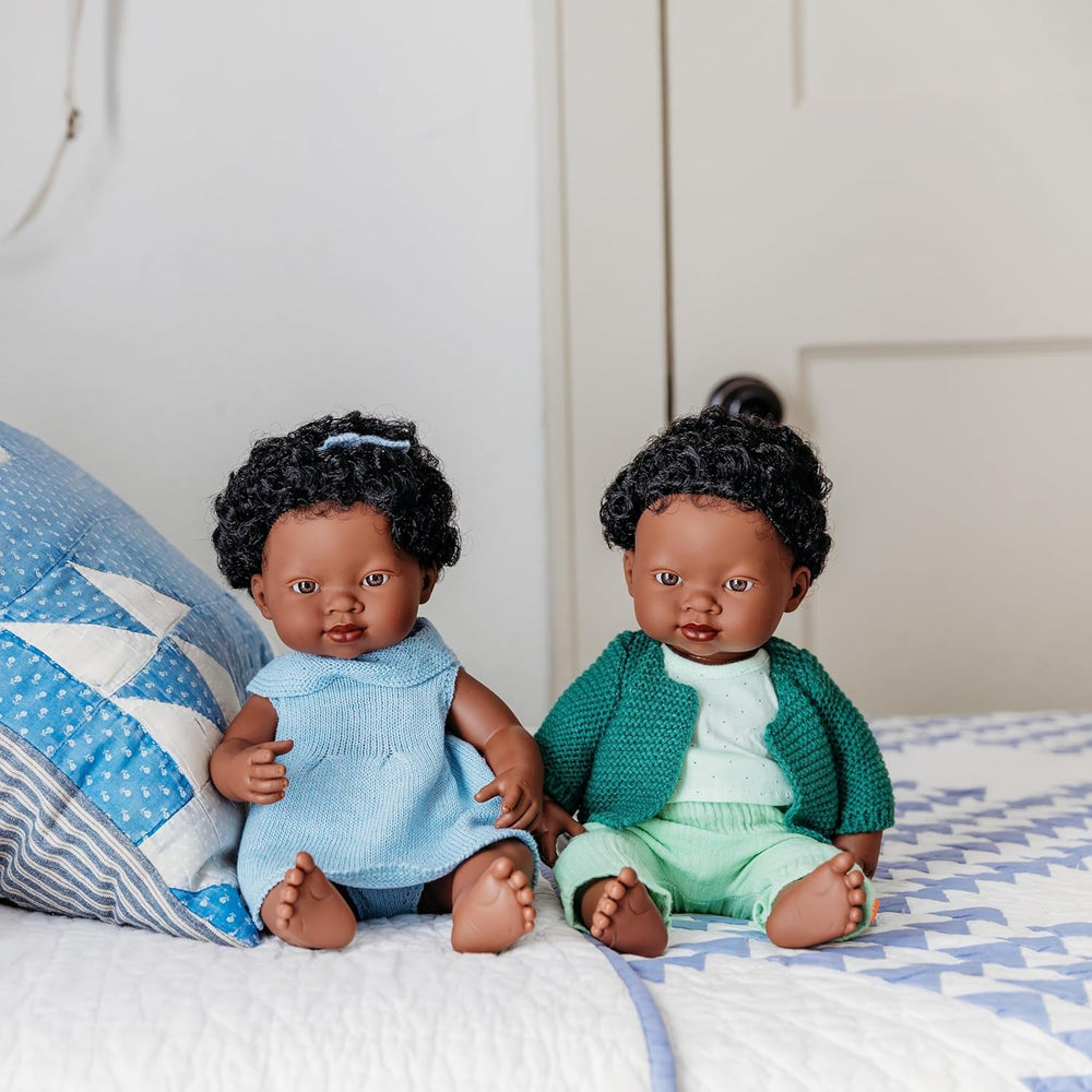 Miniland Babypuppe afrikanischer Junge 38cm-31053, Zufällig