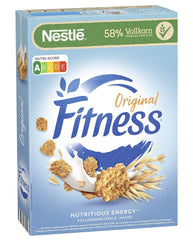 Nestlé Fitness, Fulgi de mic dejun preparați cu 57% cereale integrale, fulgi de mic dejun cu mai puțin zahăr, cu vitaminele B2, B6, calciu și fier, pachet de 7 (7 x 375 g)