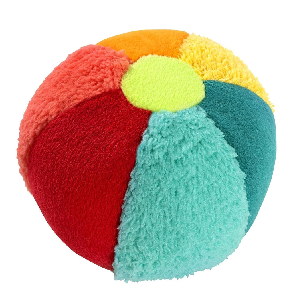Fehn Rattle Ball colorată - minge de prindere cu amestec de materiale și zornăitor pentru aruncare, prindere, rostogolire - minge de prindere pentru promovarea abilităților motorii - minge din material textil pentru bebeluși și copii mici de la 0+ luni Jucarii Bebe Naty Shop Minge de șobolan