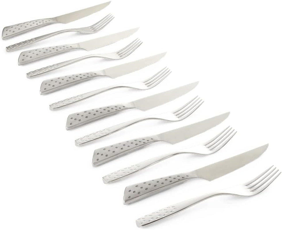 Weber Deluxe Steak-Set, 6-teilig, Monoblock-Design aus Edelstahl, extra scharf, ergonomischer Griff Kitchen Naty Shop