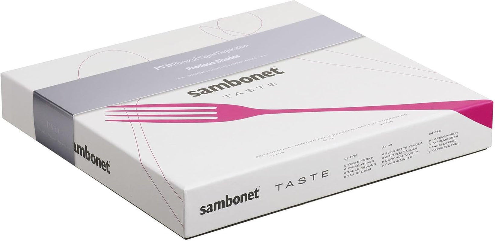 Sambonet 52553G81 - Taste Golden Besteckset 24-teilig Kitchen Naty Shop