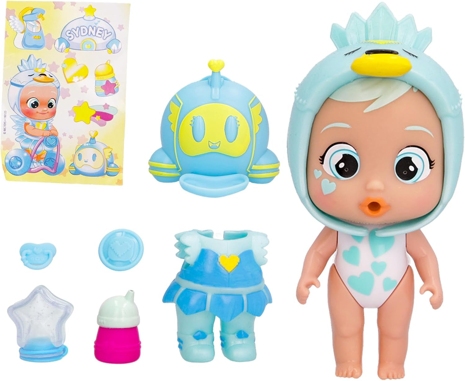 Cry Babies Magic Tears Stars Star Sydney – Sammlerstück-Babyball zum Sammeln, Verkleidet in einem schillernden Silikon-Outfit, Geschenk, Spielzeug für Mädchen und Jungen ab 3 Jahren