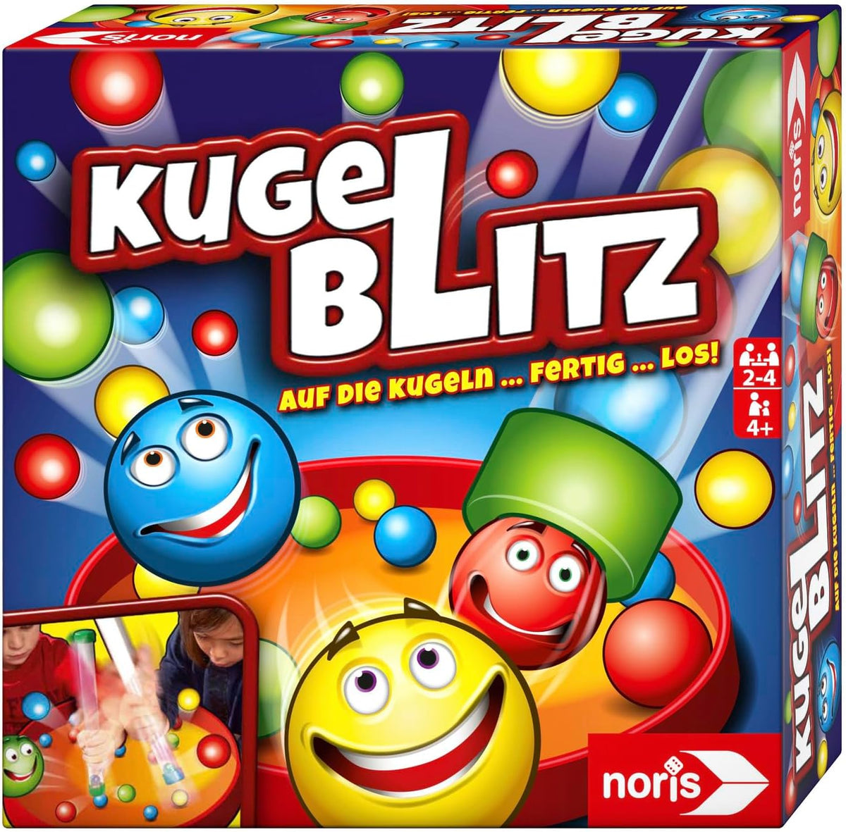 Noris 606064480 Kugelblitz, das blitzschnelle Actionspiel mit Lerneffekt in verschiedenen Spielvarianten, ab 4 Jahren