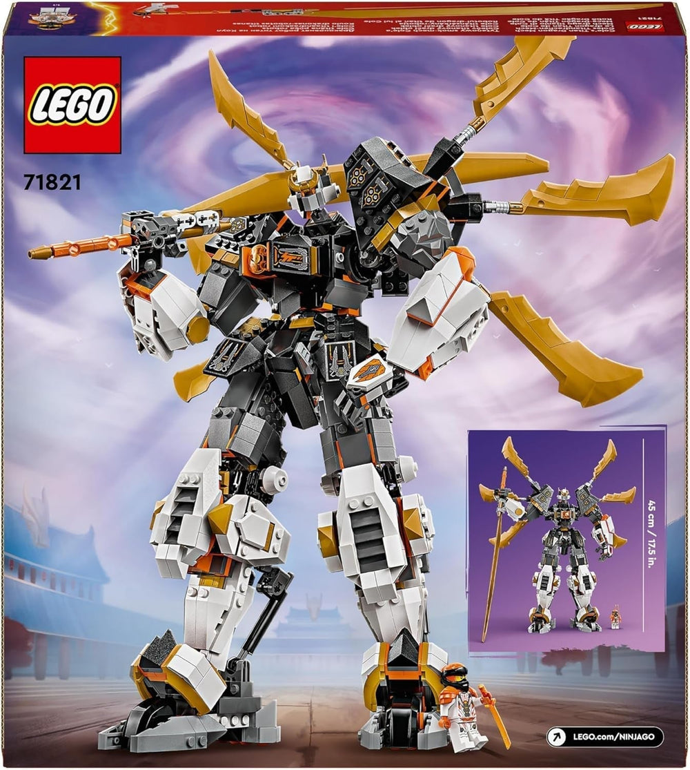LEGO NINJAGO Cole's Titan Dragon Mech, jucărie de aventură pentru copii, set de joacă Ninja cu 1 minifigurină, cadou de ziua de naștere pentru băieți și fete de la 12 ani, set de joacă Fantasy 71821 Seturi de constructie Besuche den LEGO-Store