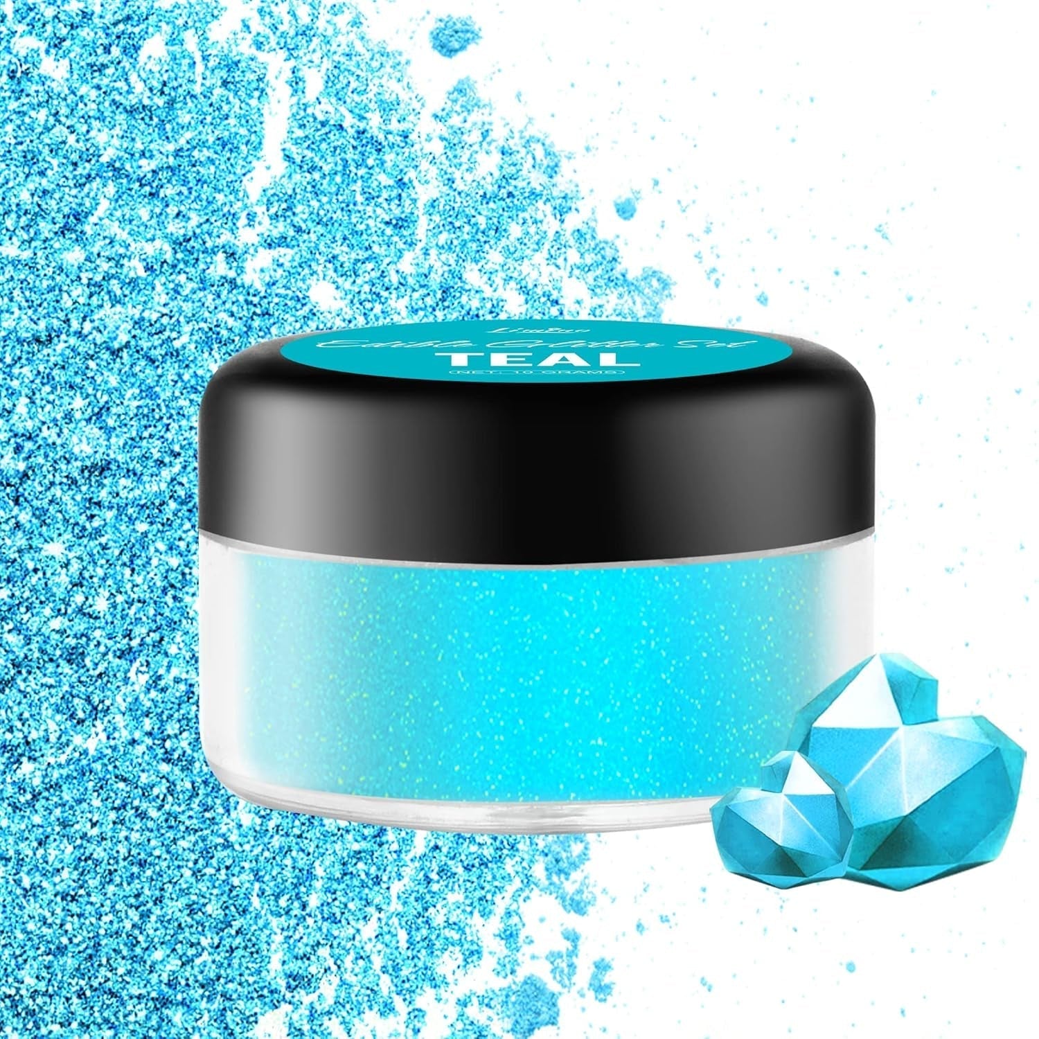 Glitter comestibil, 10 grame, diverse culori Glitter Naty Shop Turcoaz