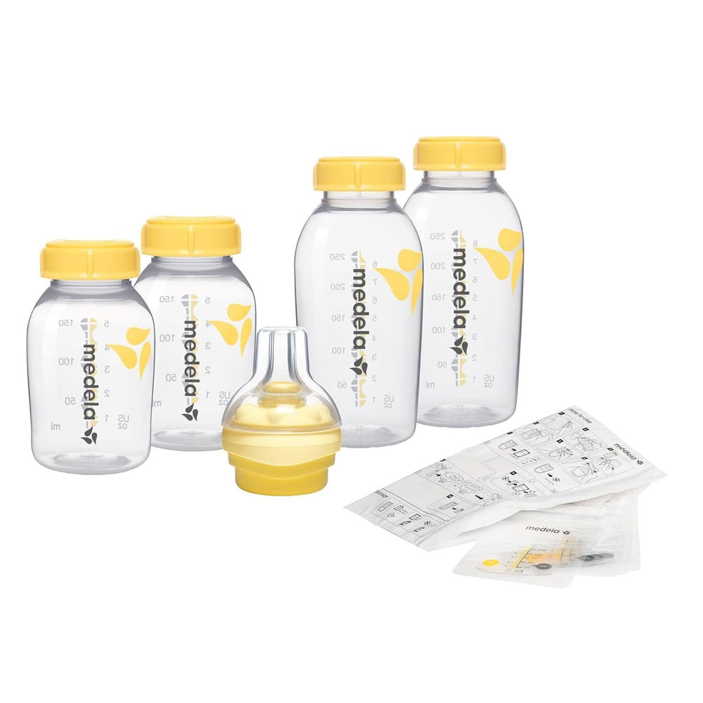 Medela Store & Feed Set | Sticle pentru depozitarea laptelui matern, tetină Calma, pungă pentru lapte matern | Fără Bpa Accesorii Hrana si Alaptare Bebe Naty Shop