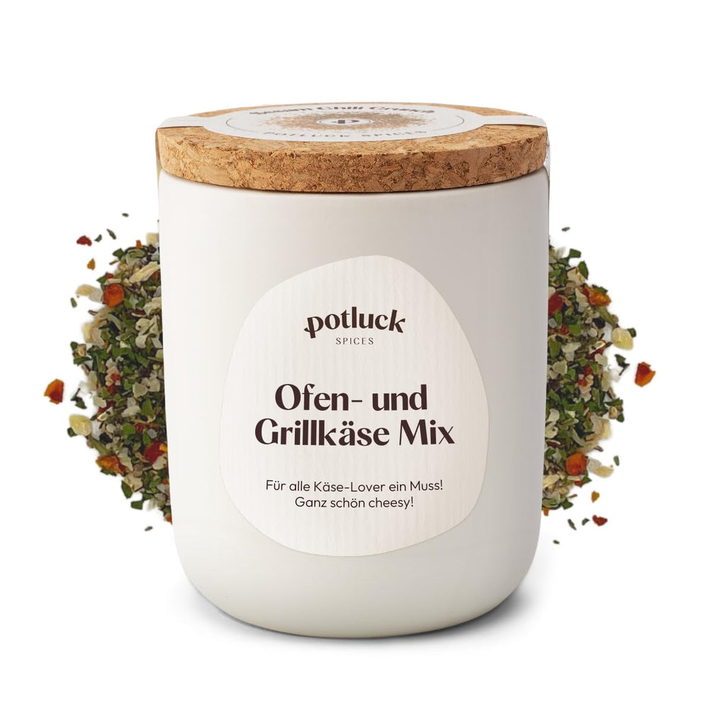 Potluck | Feta Gewürz | Gewürzmischung im Keramiktopf | 50g | Mit natürlichen Inhaltsstoffen
