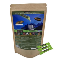 Zerocal – 1:1 (Erythrit + Stevia) 100 Sticks Je 3 G | Ideal zum Süßen von Kaffee, Tee und anderen Getränken Gleiche Süßkraft Von Zucker | Glutenfrei, vegan, gentechnikfrei | Kalorien Und GI = 0 Süßstoffe Naty Shop Standardtitel