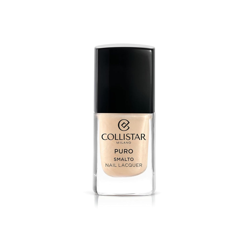 Lac de unghii Collistar Puro, ojă de lungă durată cu un finisaj strălucitor, nr. 923 Porcellana Champagne, 10 ml