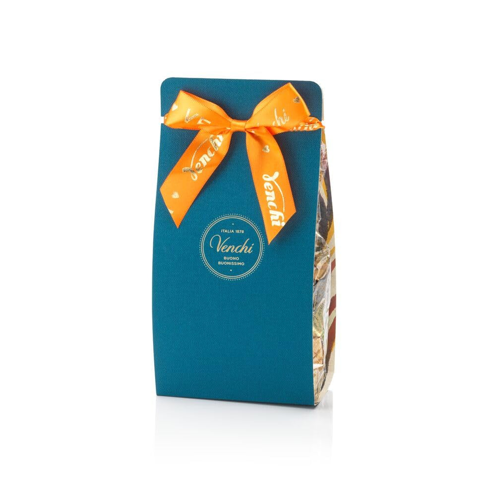 Venchi – Colecția Murrine – Cutie cadou cu ciocolate asortate Cremino și Gianduiotti, 411 g – Cu alune de pădure IGP Piemont – Idee de cadou – Fără gluten