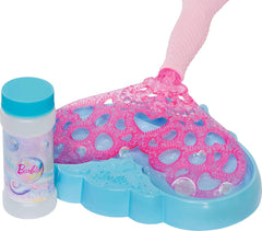 Barbie Bubble Sparkle Meerjungfrau-Puppe mit Seifenblasenfläschchen und -lösung, Tablett und Bürste, extralanges Blondes Haar mit Farbsträhnchen, JLW56