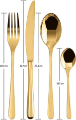 Sambonet 52553G81 - Taste Golden Besteckset 24-teilig Kitchen Naty Shop