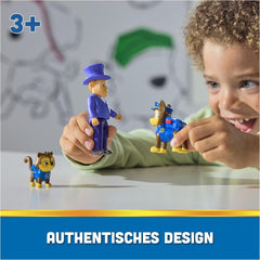PAW PATROL Hero Pups – Actionfiguren-Set mit 1 Chase Dog-Figur, 1 Chaos Cat-Figur und 1 Besserwisser-Bürgermeister-Figur, Spielzeug geeignet für Actionfiguren ab 3 Jahren Naty Shop