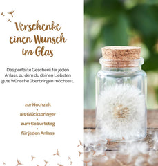 Die Stadtgärtner – 3X Wunscherfüller I Echte Pusteblume Im Glas I Ewig Haltbar I Perfekte Geschenkidee Für Jeden Anlass I Geschenke Für Frauen & Freundin