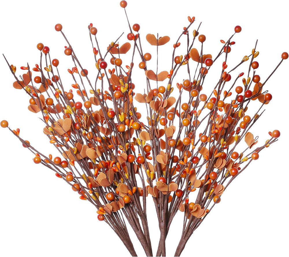 Herbstbeeren-Plektren (Rote Orangefarbene Beeren Und Blätter)