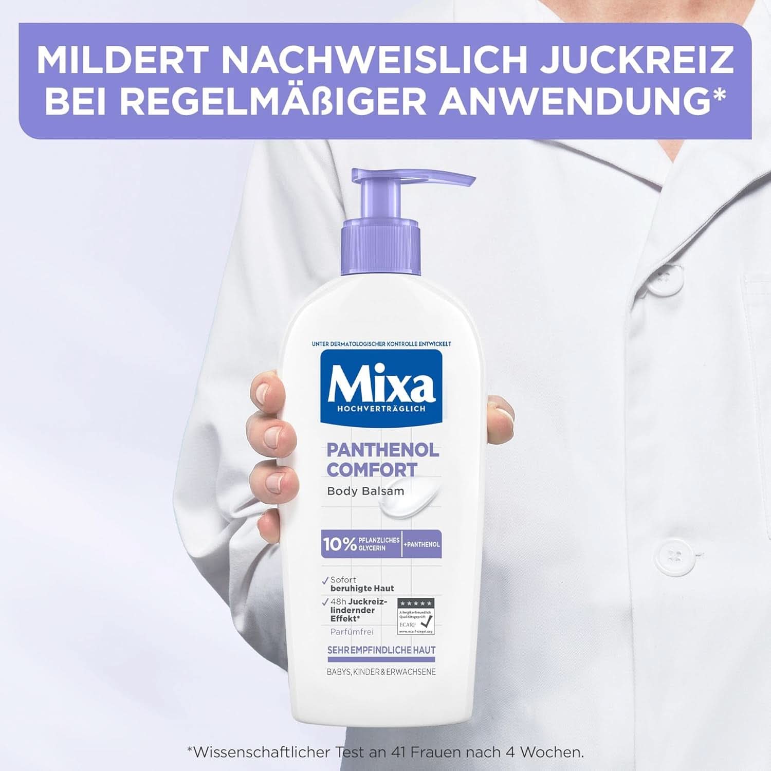 Mixa Panthenol-Körperlotion, Balsam zur Linderung von Juckreiz und beruhigend, 250 ml Kosmetik und Schönheit Naty Shop