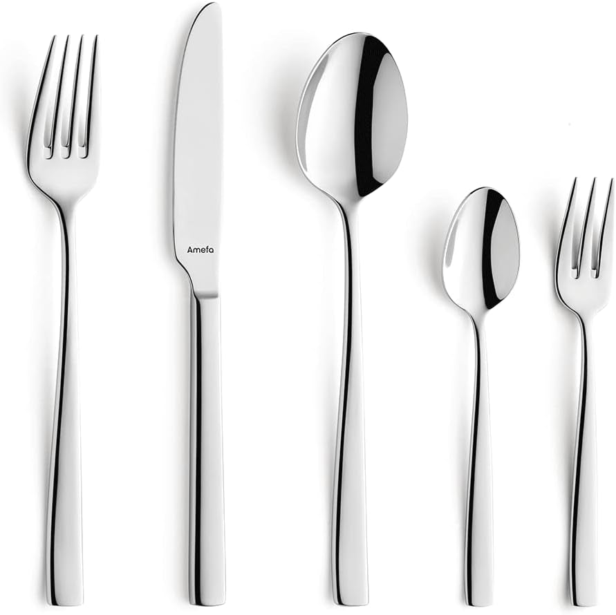 Set de tacâmuri Amefa Satina în 60 părți, pentru 12 persoane, sigură Bucatarie Naty Shop Fresh 60-Teilig