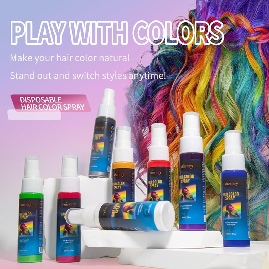 Hairspray Colour - 30ml Spray temporar de culoare pentru păr verde, vopsea de păr naturală Spray temporar de culoare pentru păr, vopsea de păr lavabilă pentru păr pentru petrecere Cosplay Halloween (verde) Vopsea pentru par Naty Shop