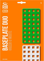 Plus-Plus 9603287 Konstruktionsspielzeug, Big Steckplatte, grün/weiß, 2 Teile