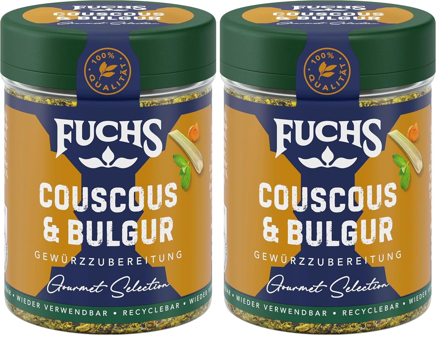 Fuchs Spices Gourmet Selection Naher Osten/Afrika – Couscous- und Bulgur-Gewürzmischung, nachfüllbare Gewürzmischung zum Würzen von Bulgur-Gerichten, vegan, 55 g