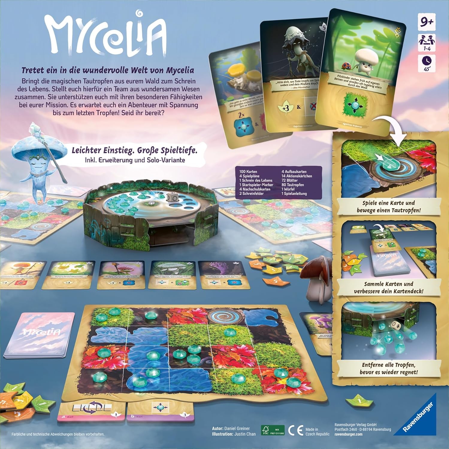 Ravensburger 27489 – Mycelia – Familien-Deckbauspiel, Brettspiel für Erwachsene und Kinder ab 9 Jahren – einfaches Strategiespiel für 1–4 Spieler