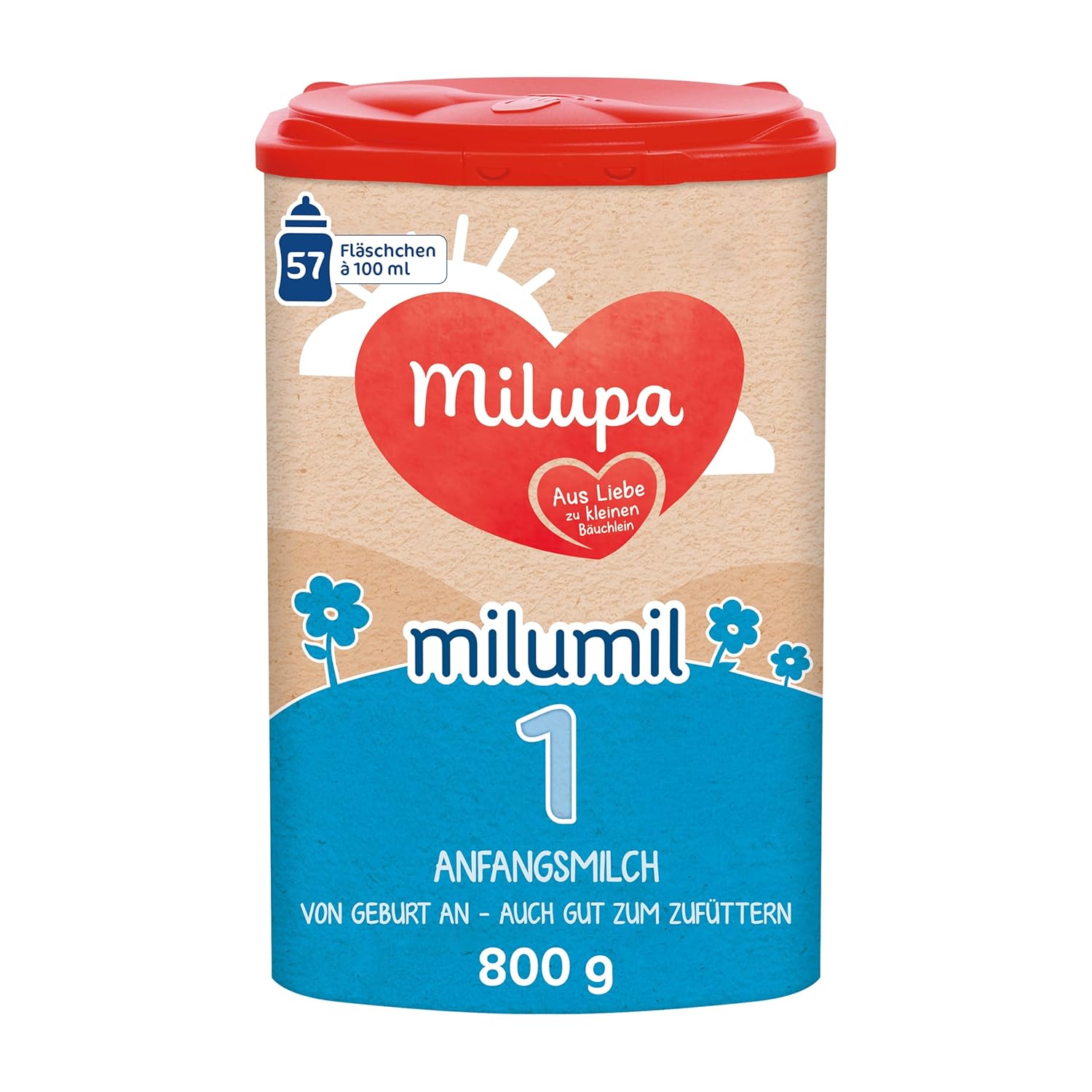 Milupa Milumil Pre, Milchpulver für Babys – Mit wichtigen Nährstoffen und ohne Palmöl – 800 g Naty Shop 800 Gramm Milumil 1