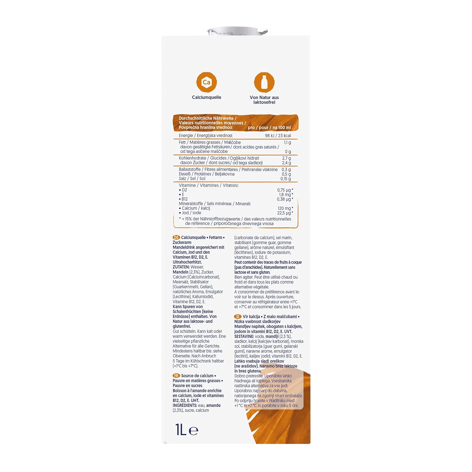 Alpro Mandeldrink ohne Zucker – Quelle für Kalzium und Vitamine