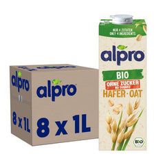 Alpro Bio Haferdrink ohne Zucker – Pflanzendrink mit Hafer